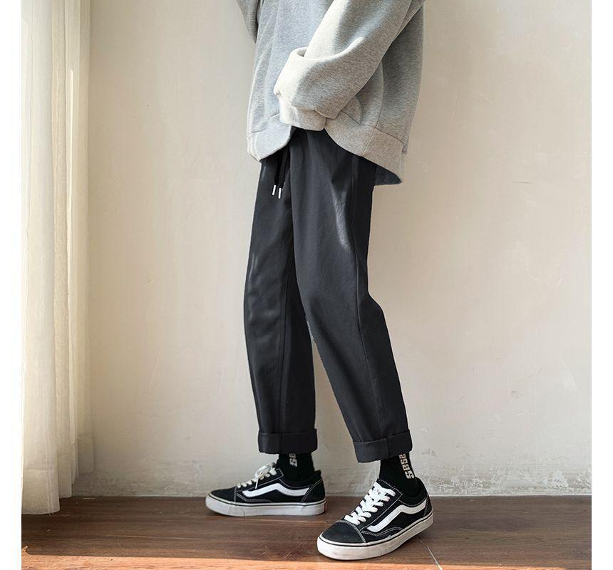 Mid Rise Cropped Straight Leg Pants Product Image