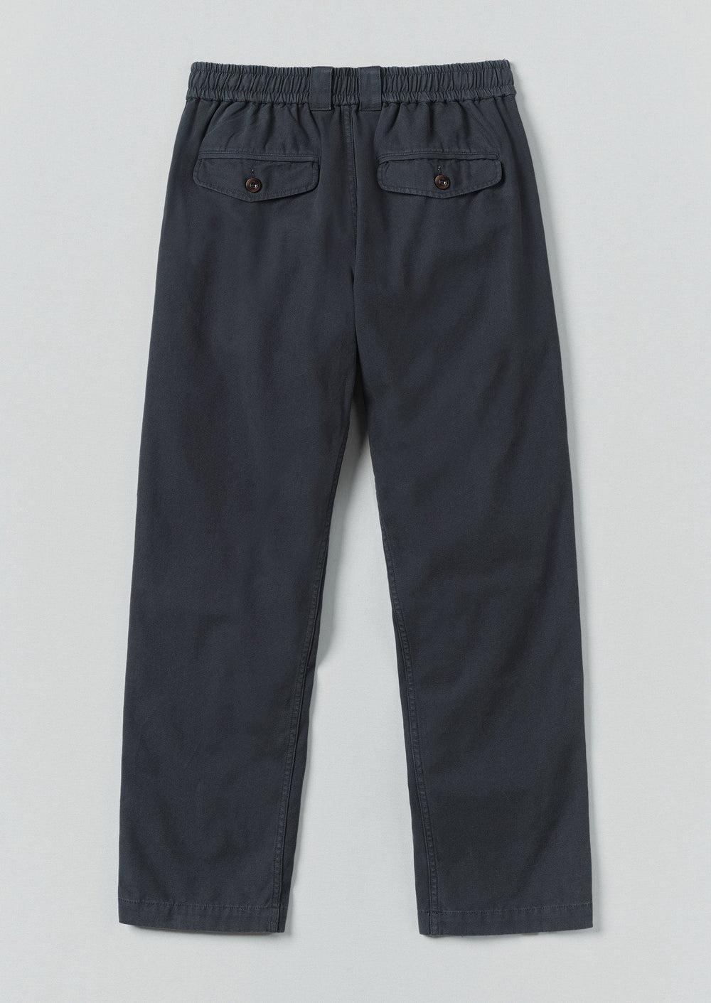 Cotton Canvas Elasticated Pants | Prussian Blue Product Image