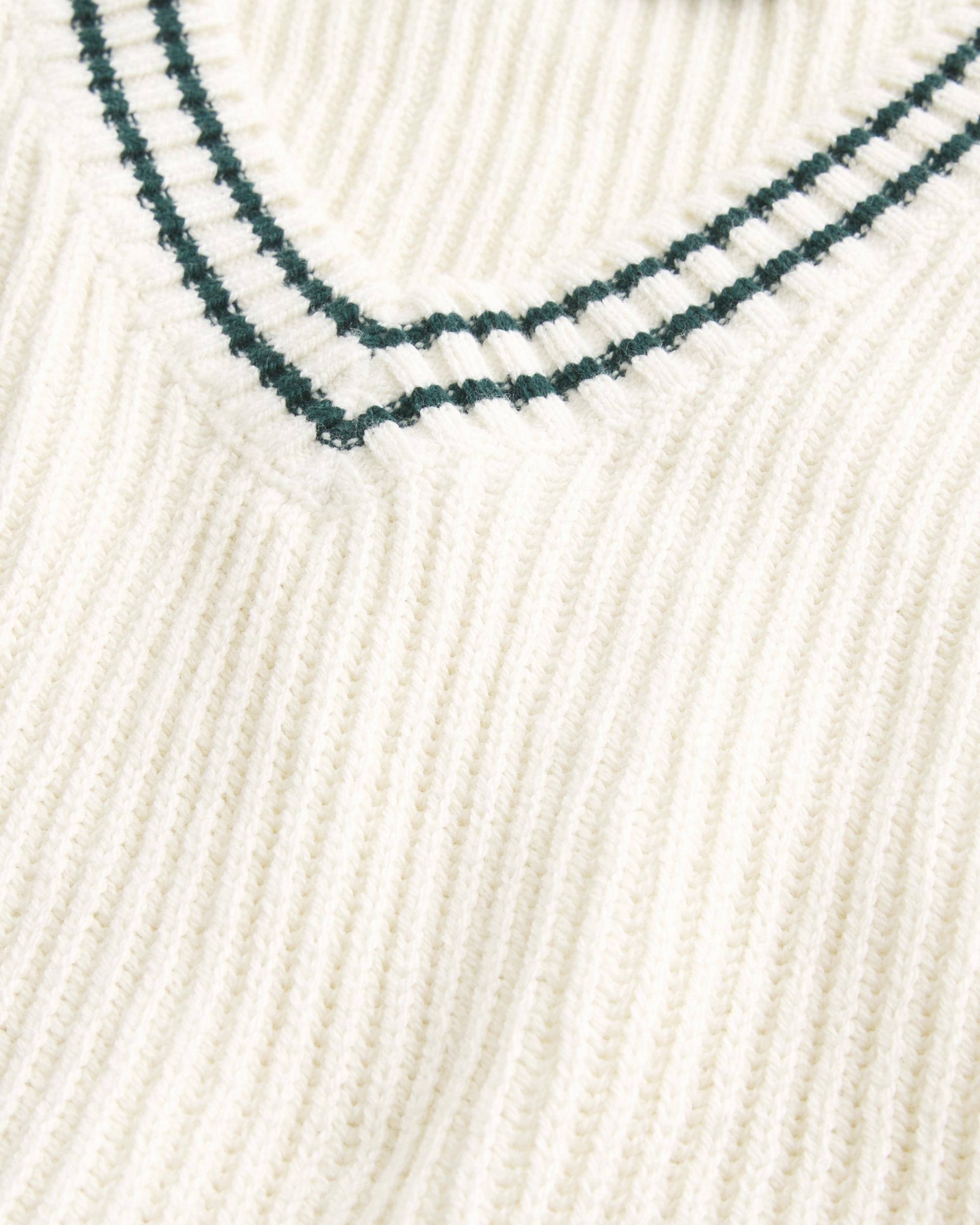 Boxy V-Neck Sweater Vest Product Image