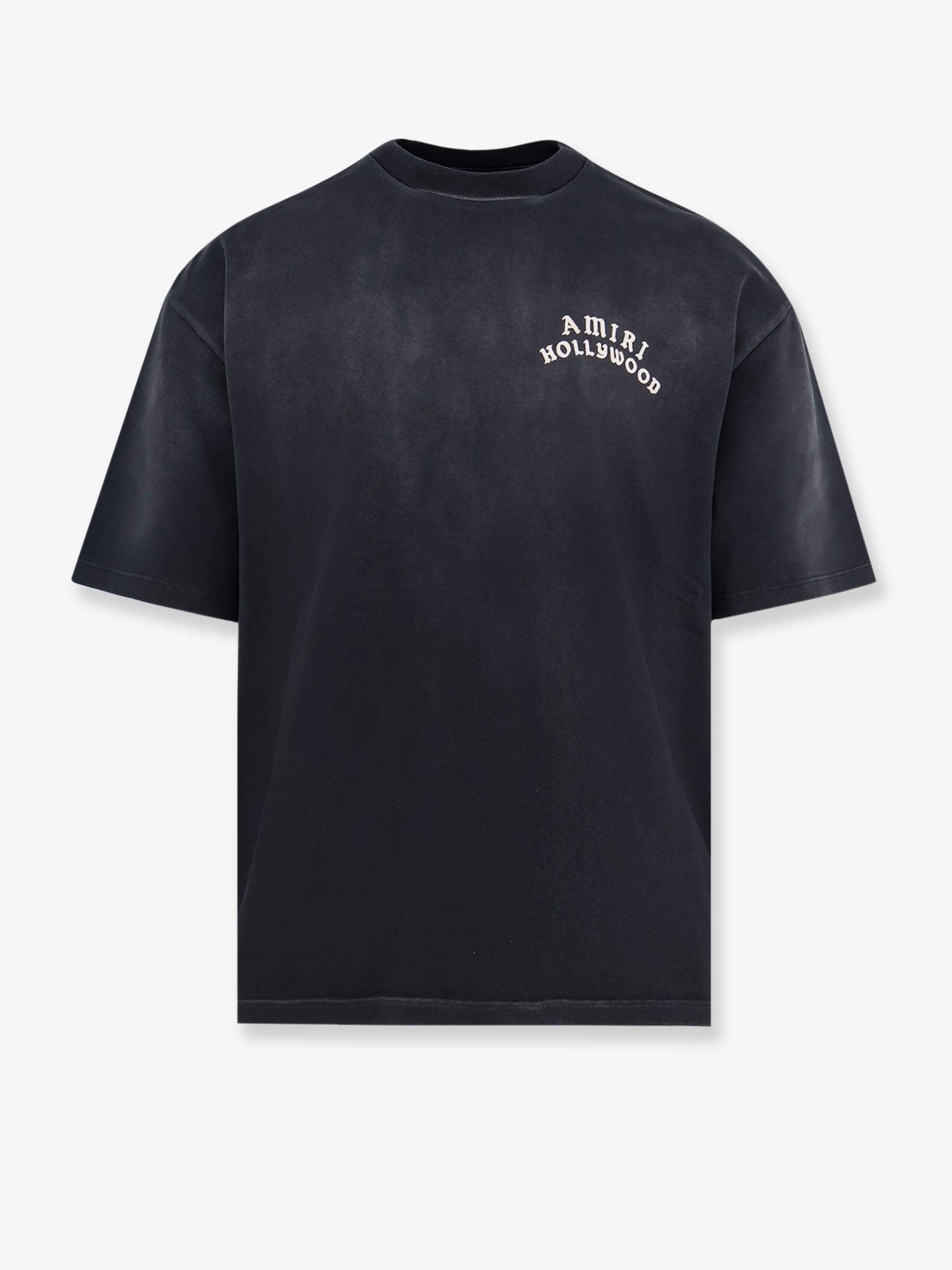 AMIRI Black Crewneck T-shirt With Logo Lettering On Front And Rear Product Image