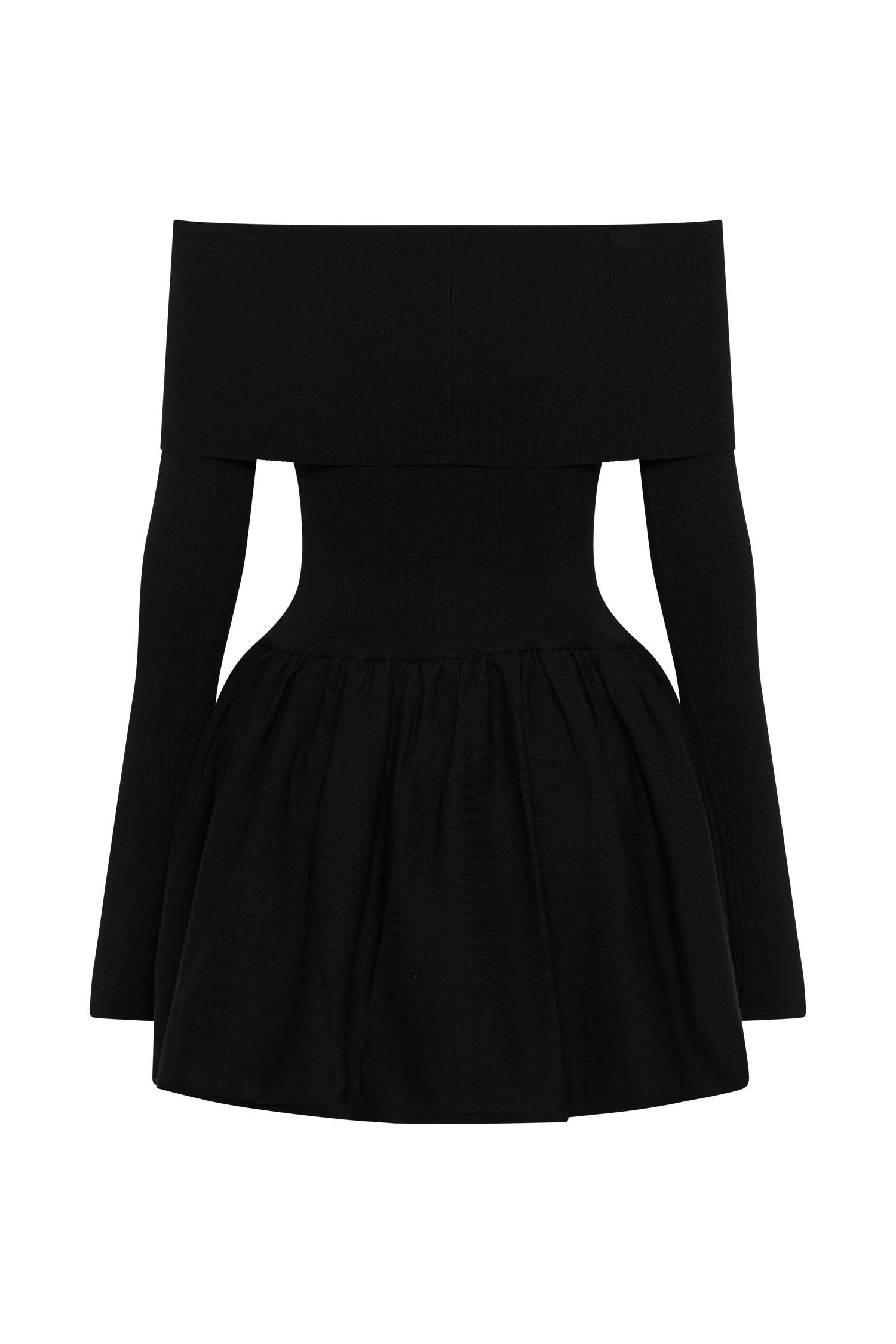 Atlanta Long Sleeve Mini Dress - Black Product Image