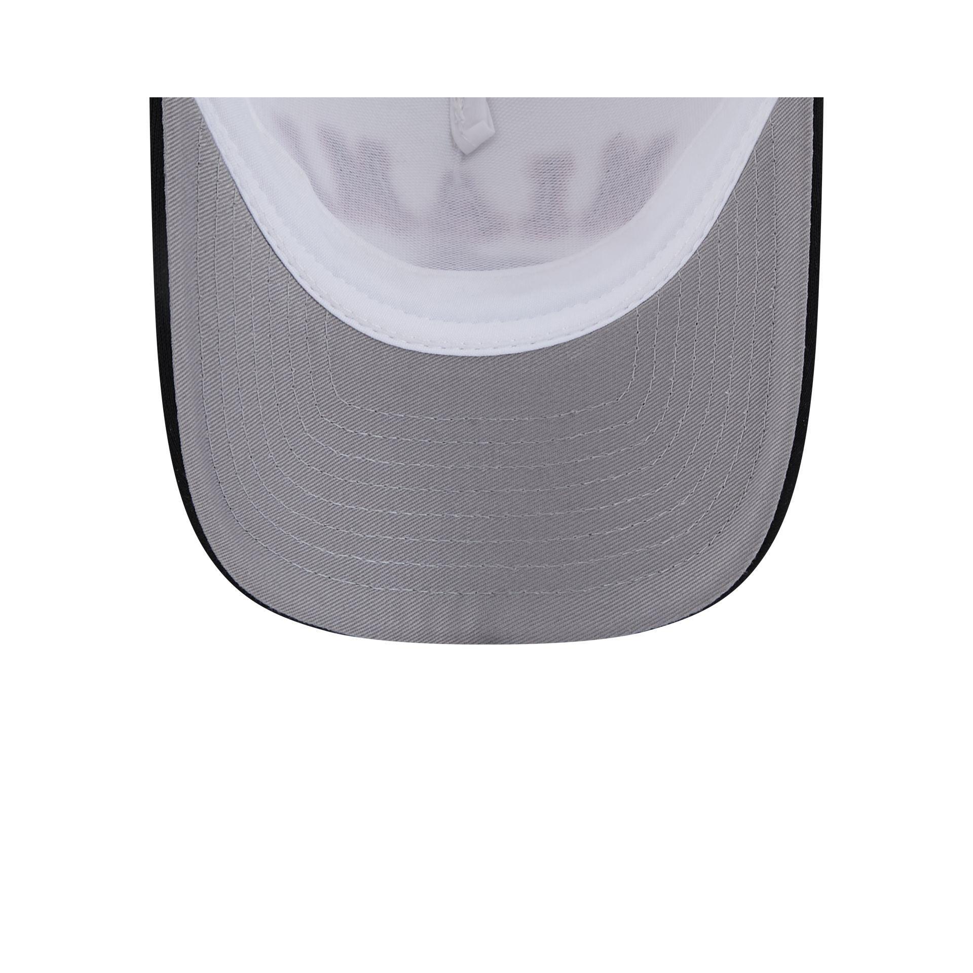 Miami Heat Chrome Arch 9FORTY M-Crown A-Frame Trucker Hat Male Product Image
