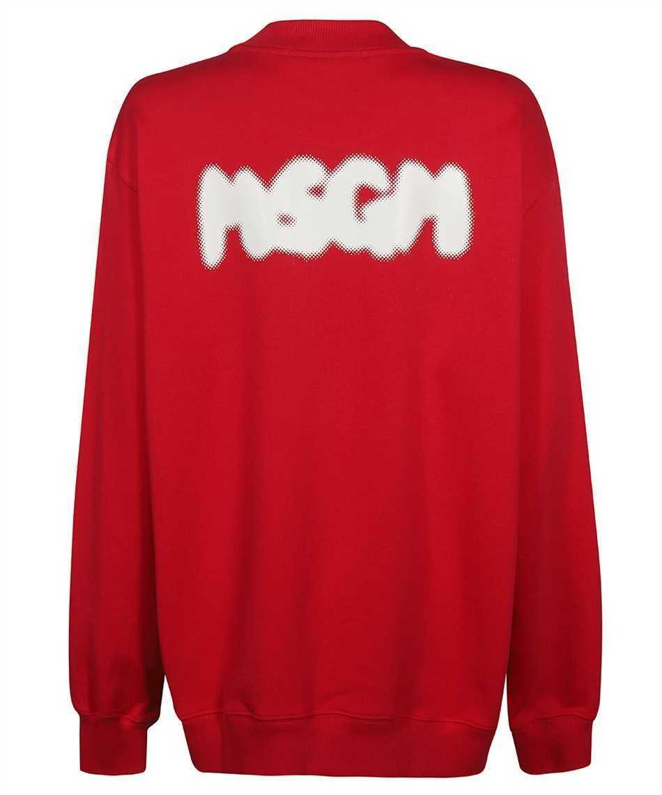 MSGM Cotton Crew-neck Sweatshirt In Red Product Image