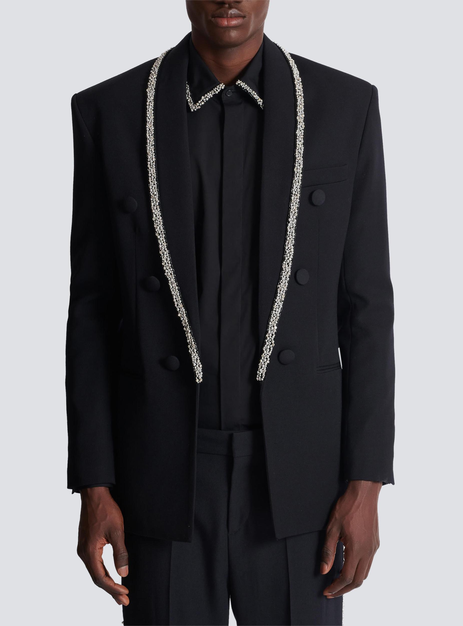 Grain de poudre jacket with embroidered collar Product Image
