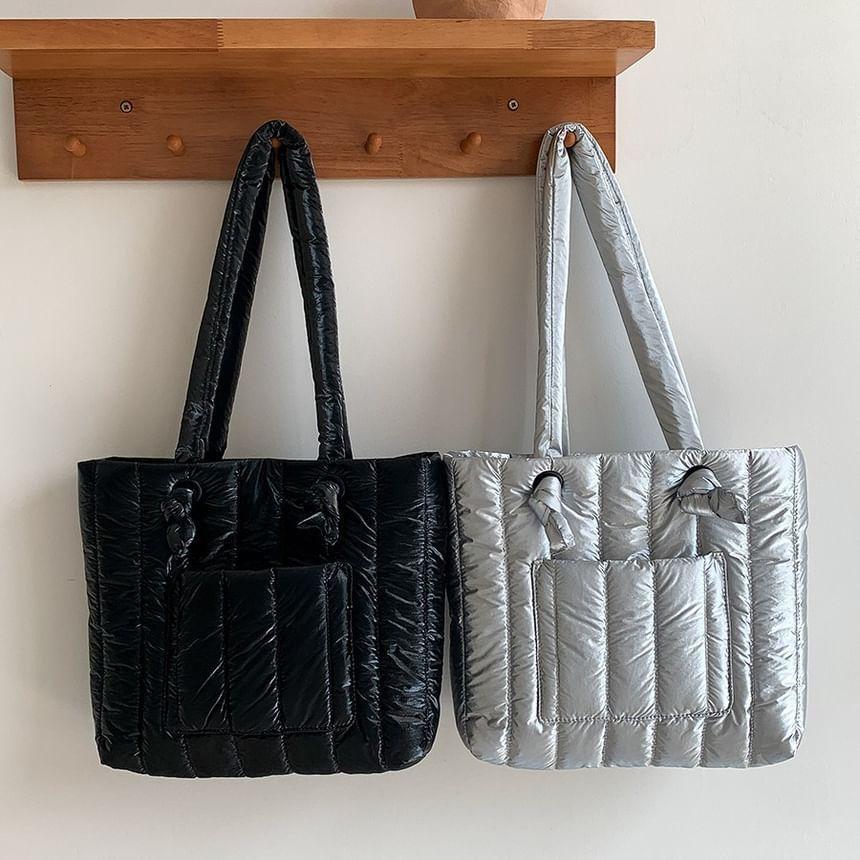 Plain Quilted Tote Bag Product Image