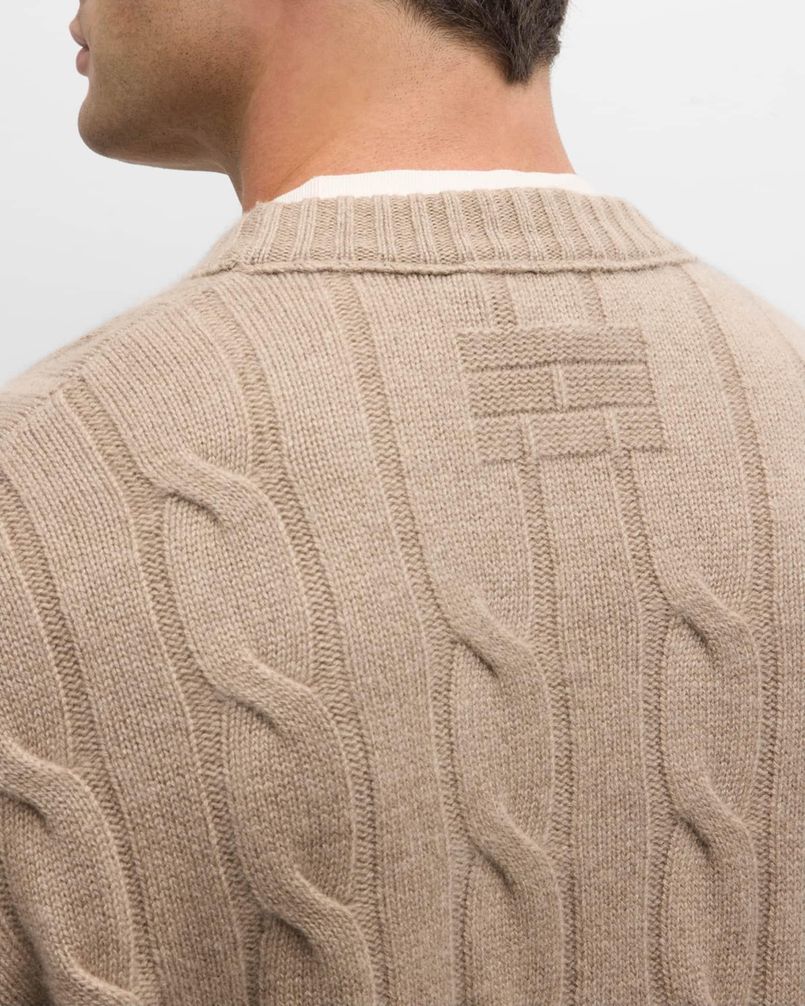 Men's Cashmere Cable-Knit Sweater Product Image