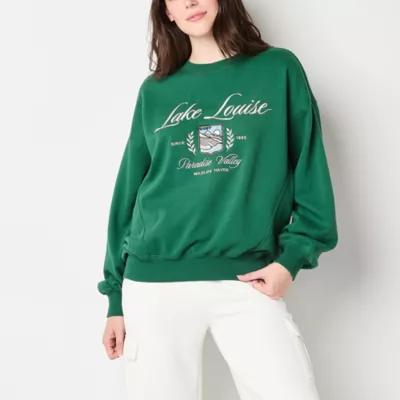 Arizona Juniors Womens Crew Neck Long Sleeve Sweatshirt Product Image