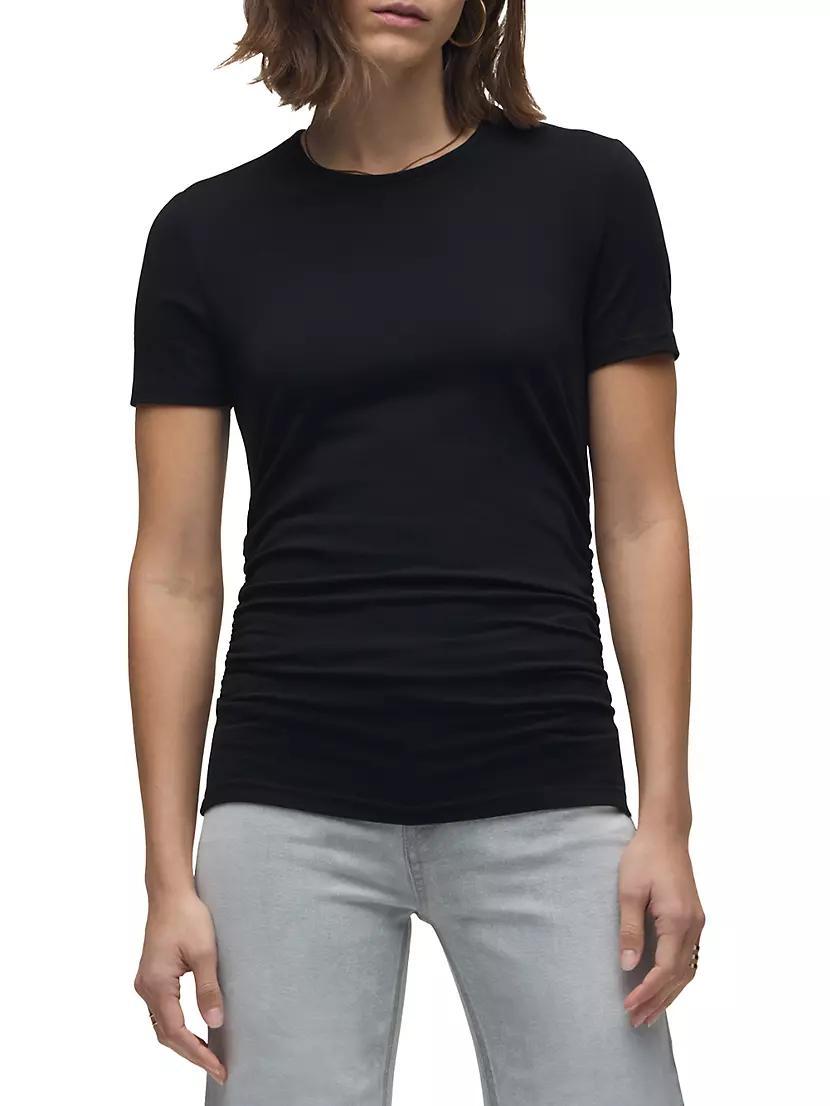Ruched Crewneck T-Shirt Product Image