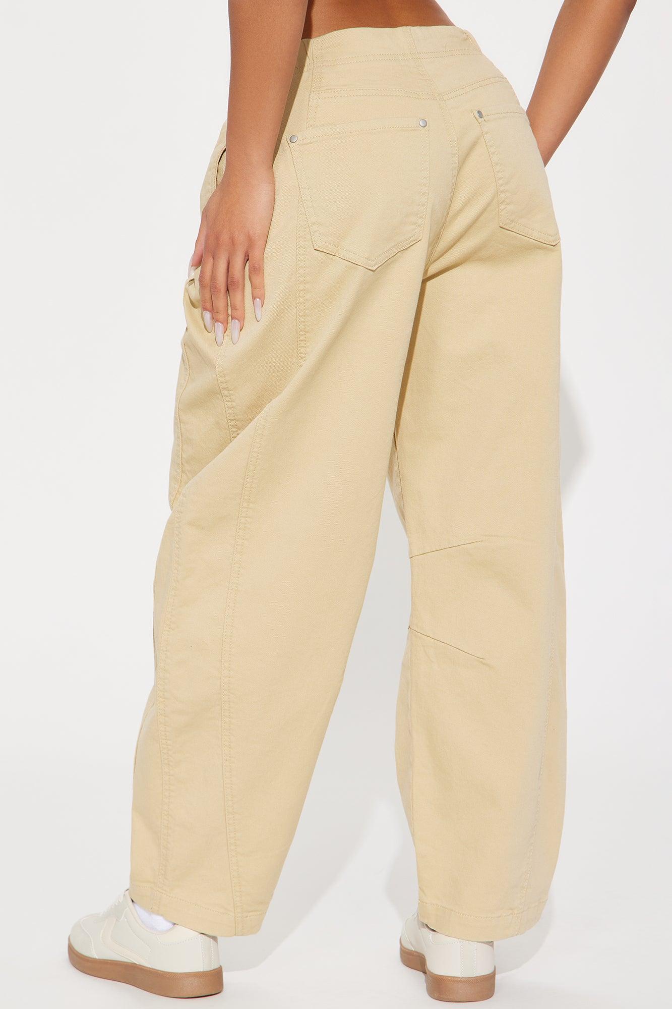 Irina Barrel Pant - Taupe Product Image