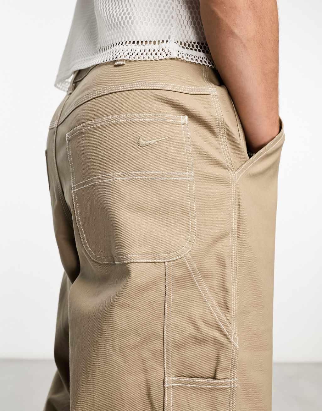 Nike Life carpenter pants in khaki Product Image