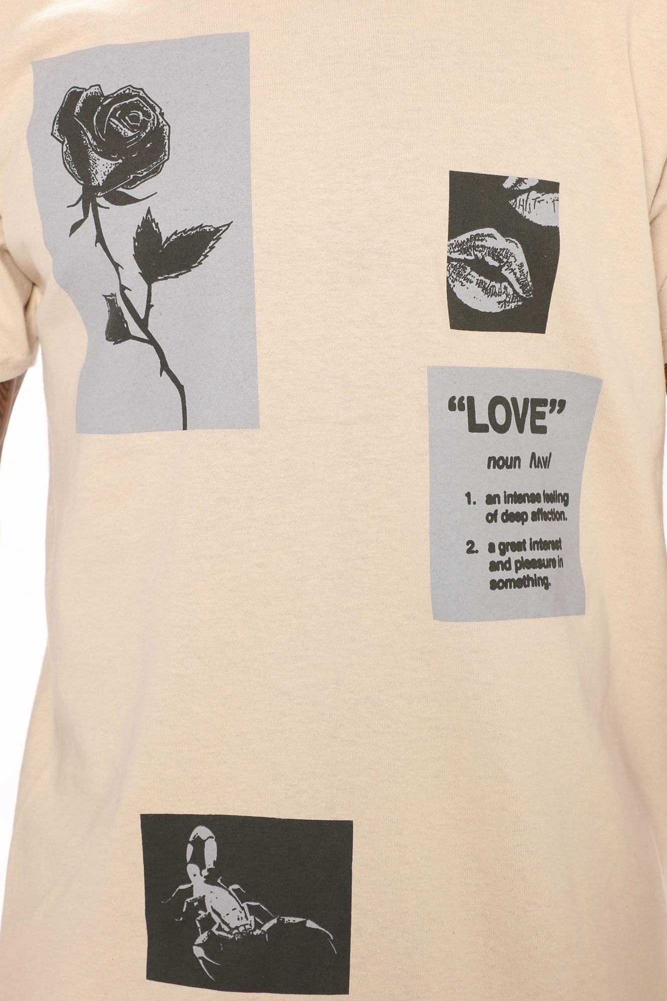 Love And Hate Short Sleeve Tee - Sand Product Image