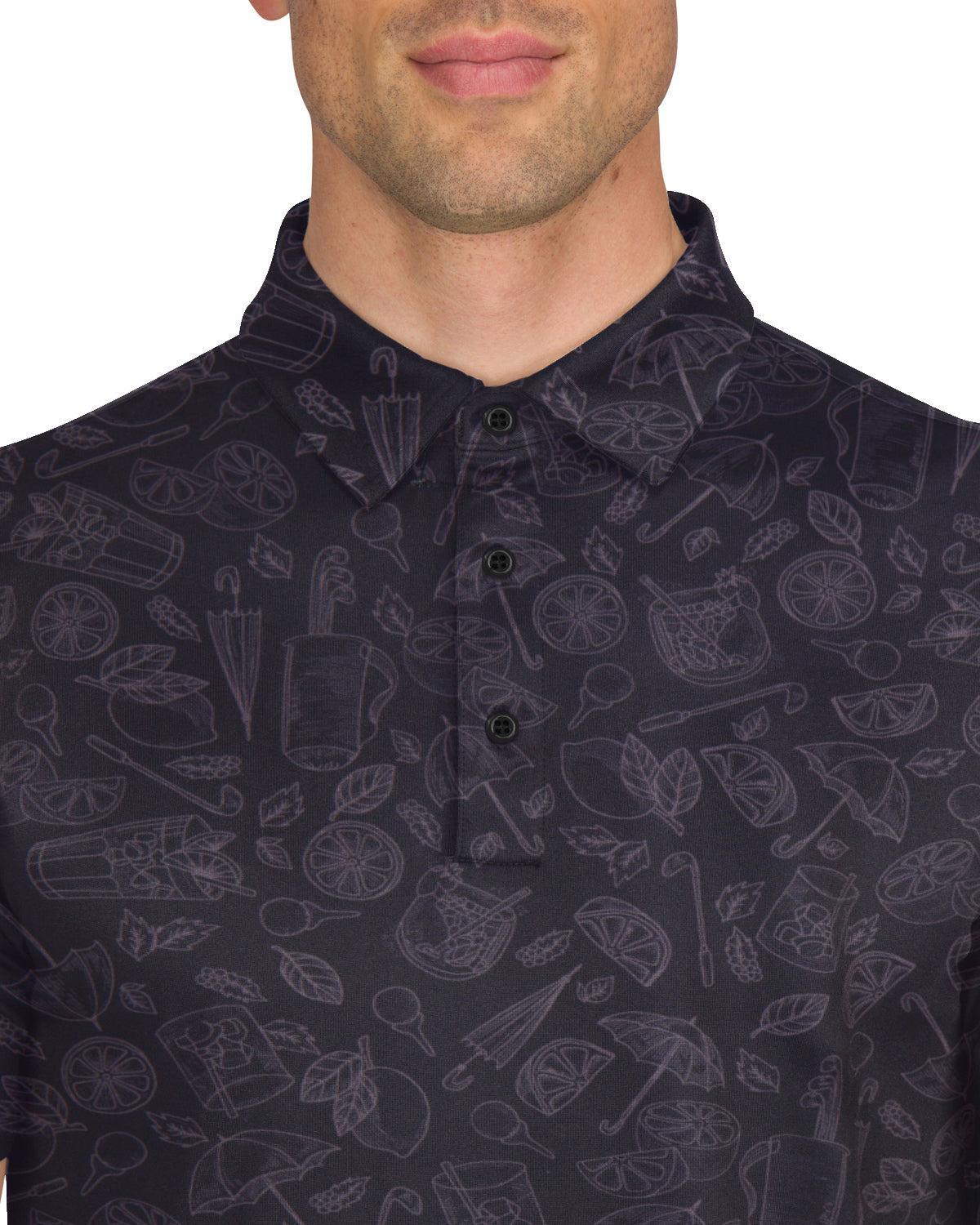 Three Sixty Six Men’s Print Golf Polos Male Product Image