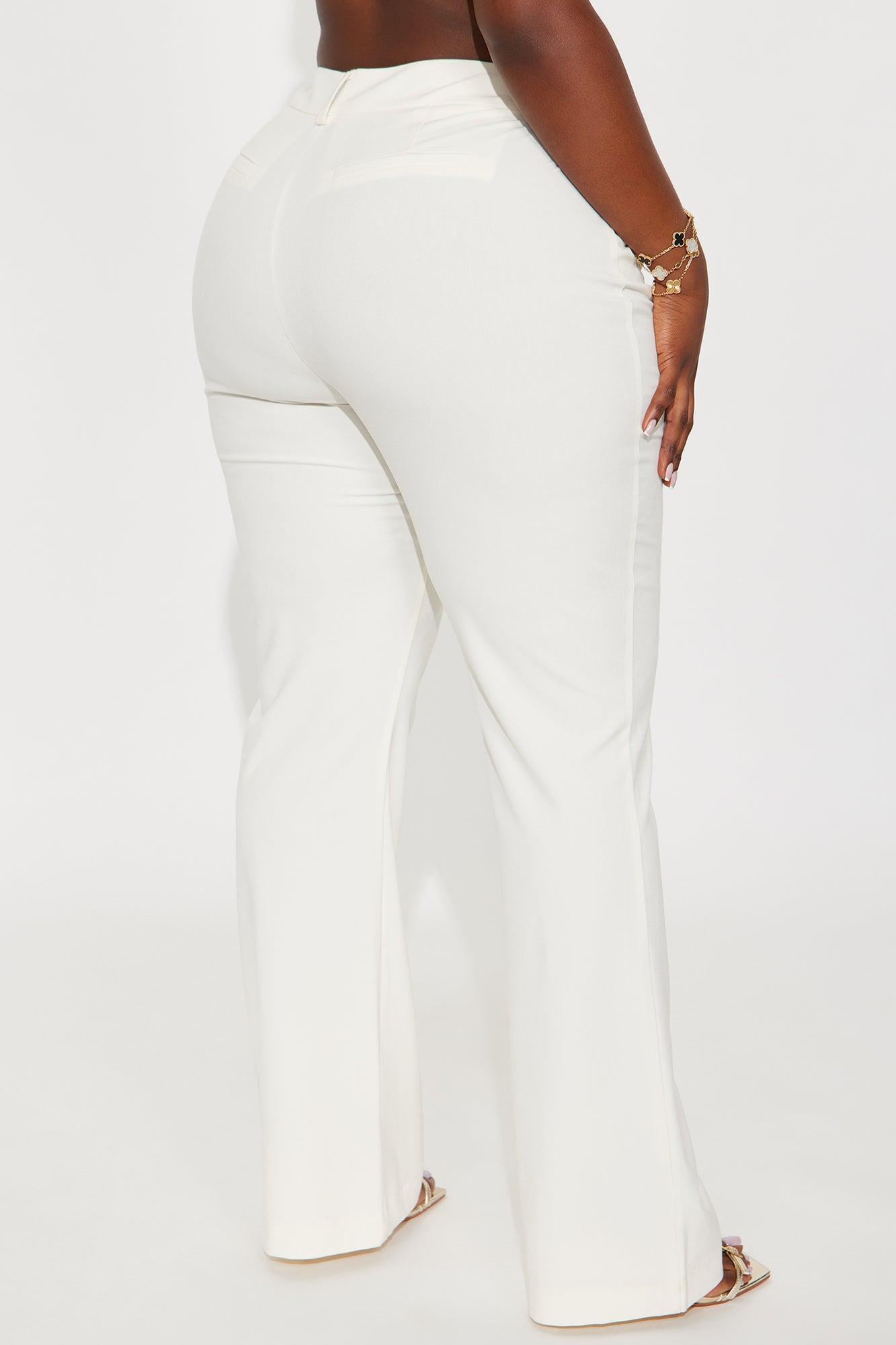 Tasha Dressy High Rise Pants - Ivory Product Image