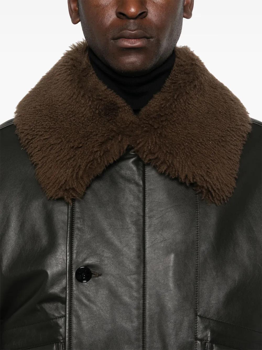 leather padded jacket Product Image