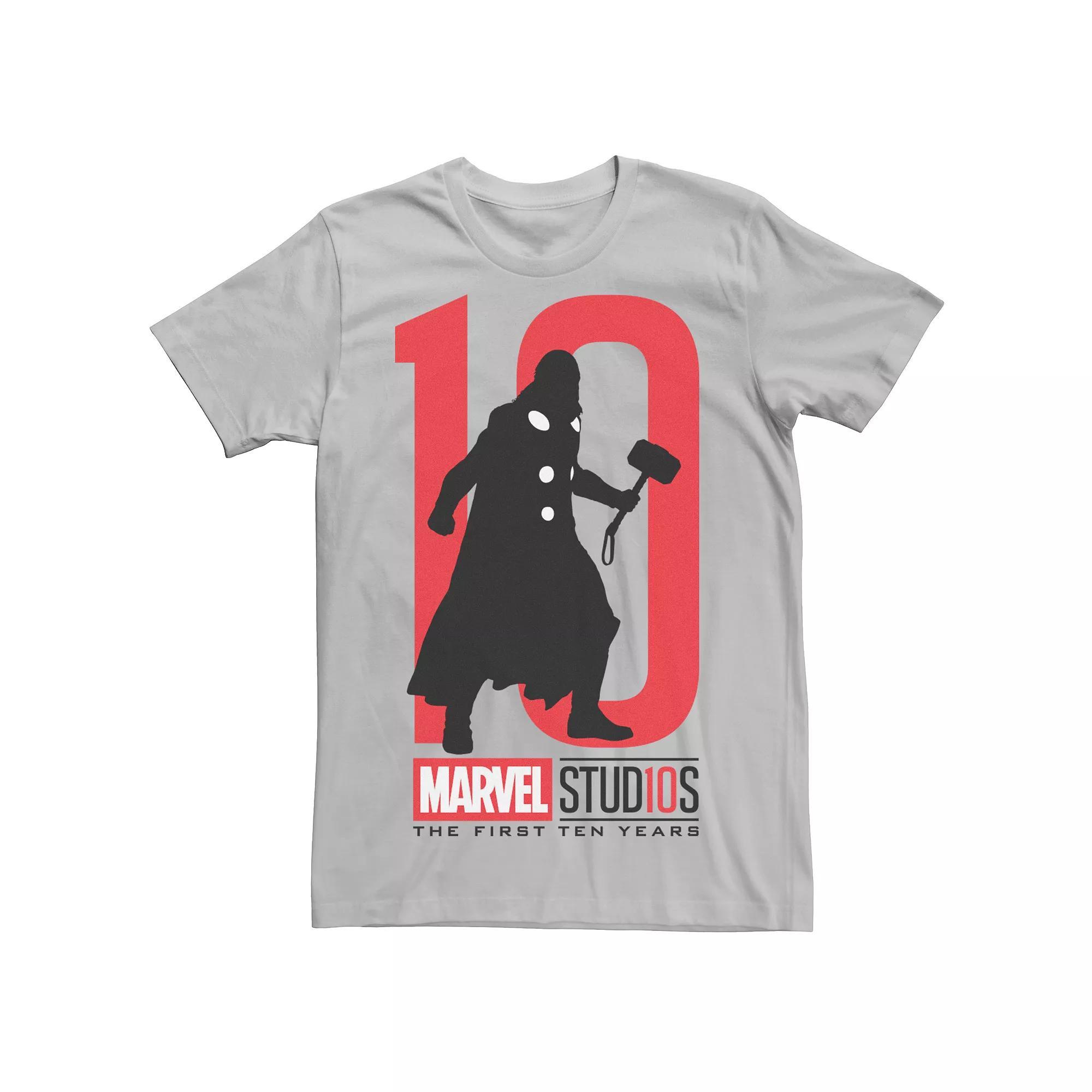 Men's Marvel Studios Thor 10 Graphic Tee, Size: Large, Silver Product Image