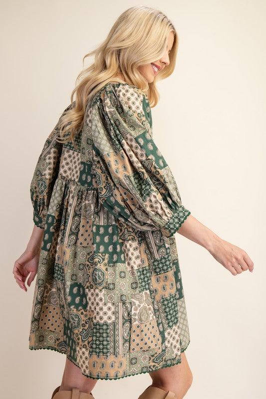 The Jessica Paisley Print Dress (Small to Large) Product Image