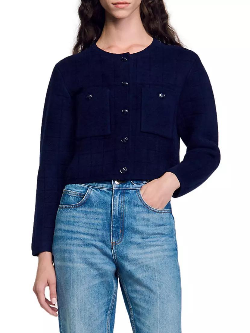 Womens Short Knit Cardigan Product Image