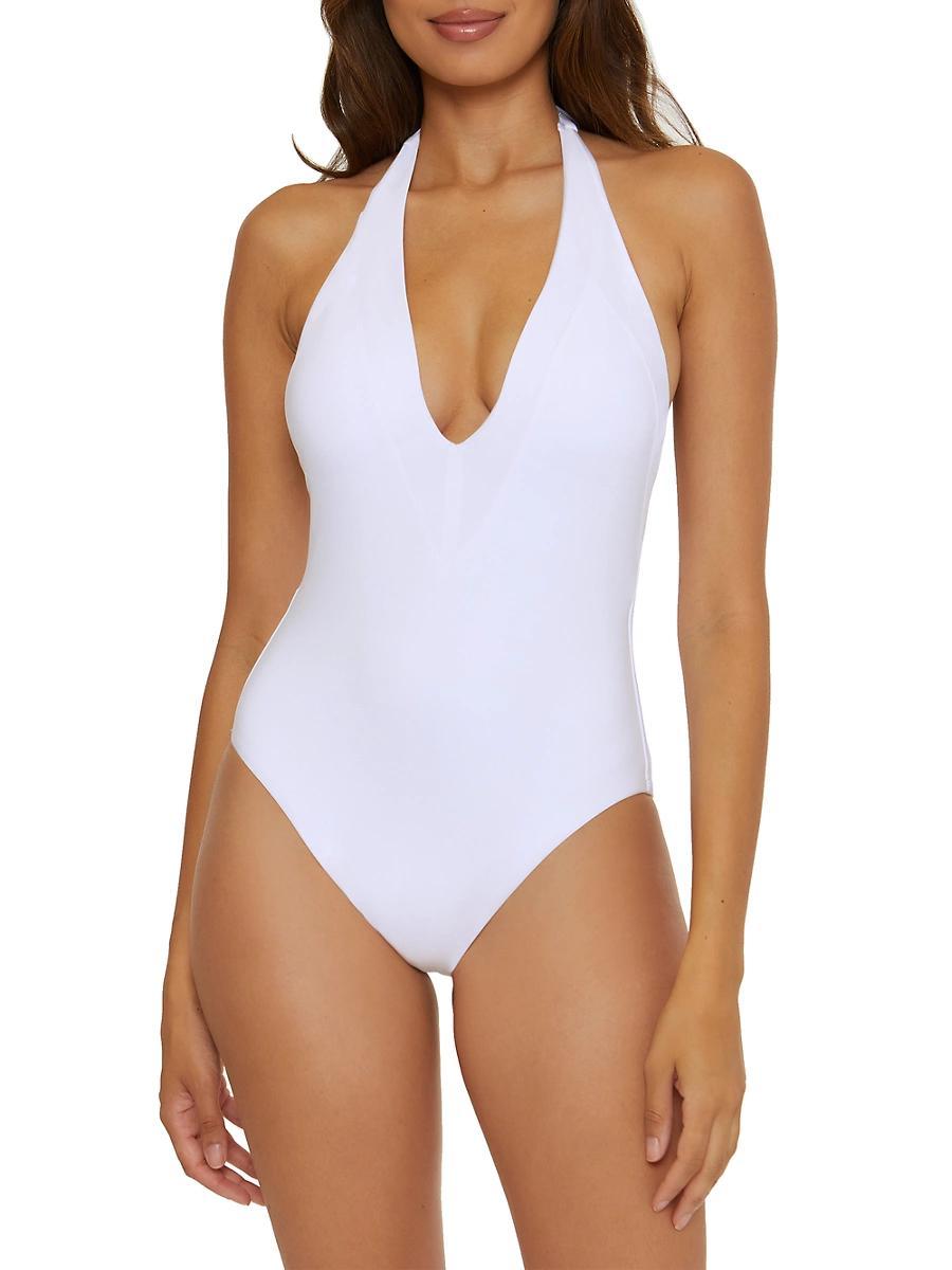 Womens Monaco Plunging V-Neck One-Piece Swimsuit Product Image