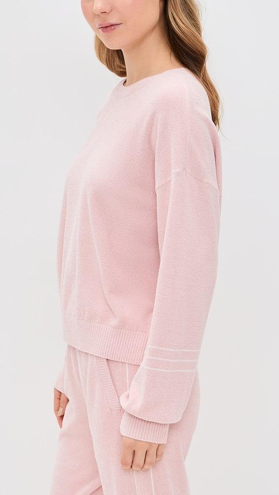Barefoot Dreams Cozychic Ultra Lite Heartbeat Stripe Pullover | Shopbop Product Image