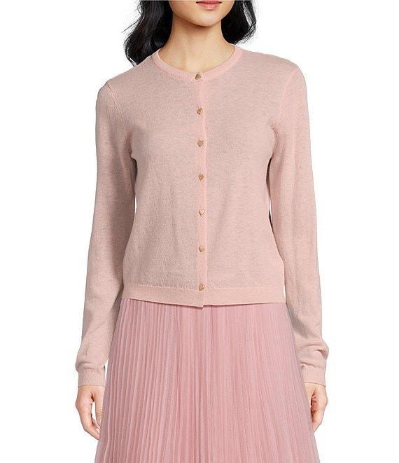 Lucy Paris Betsy Long Sleeve Fit & Flare Button Front Knit Cardigan Product Image