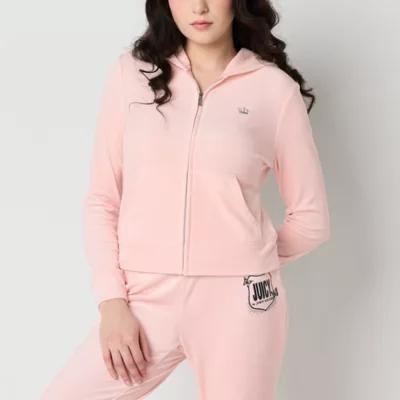 Juicy By Juicy Couture Hooded Lightweight Womens Juniors Casual Track Jacket Product Image