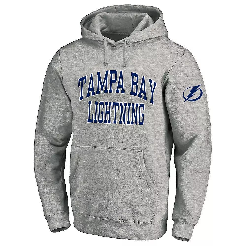 Men's Fanatics Heather Gray Tampa Bay Lightning Big & Tall Fleece Pullover Hoodie, Size: 5XB, Lgh Grey Product Image