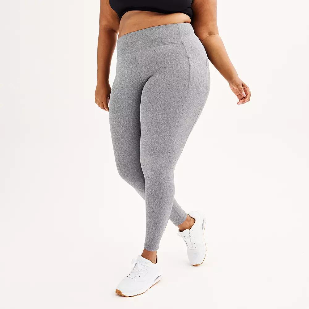 Plus Size Tek Gear® Ultrastrech High-Waisted Side Pocket Leggings, Women's, Size: 4XL, Grey Product Image