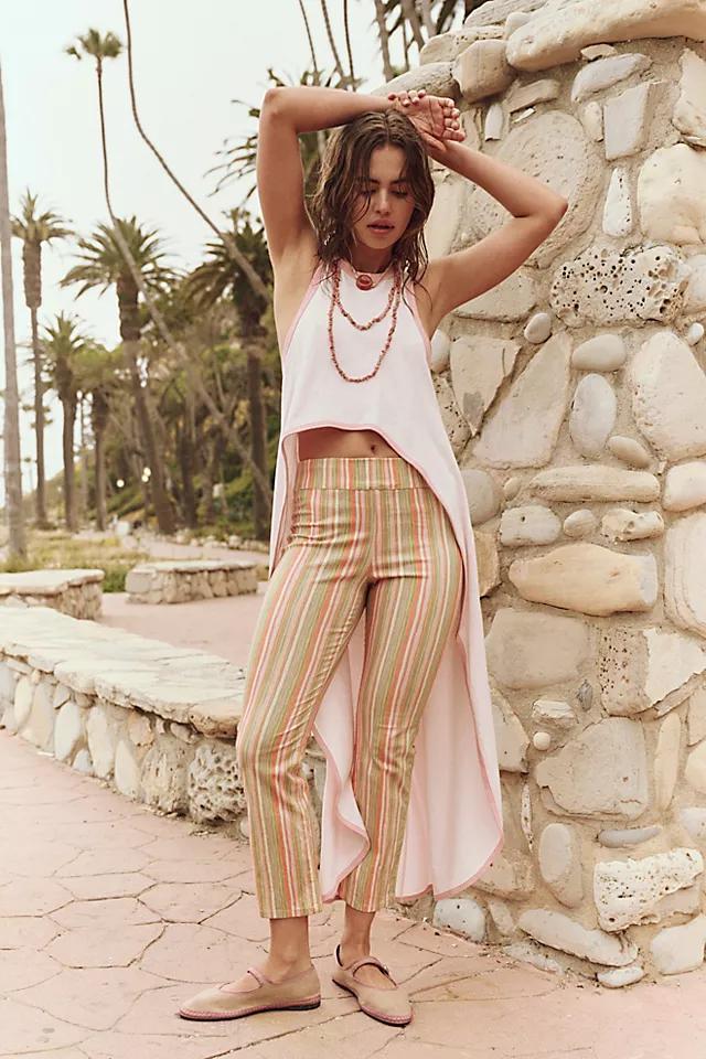 In My Feelings Stripe Slim Flare Crop Pants Product Image