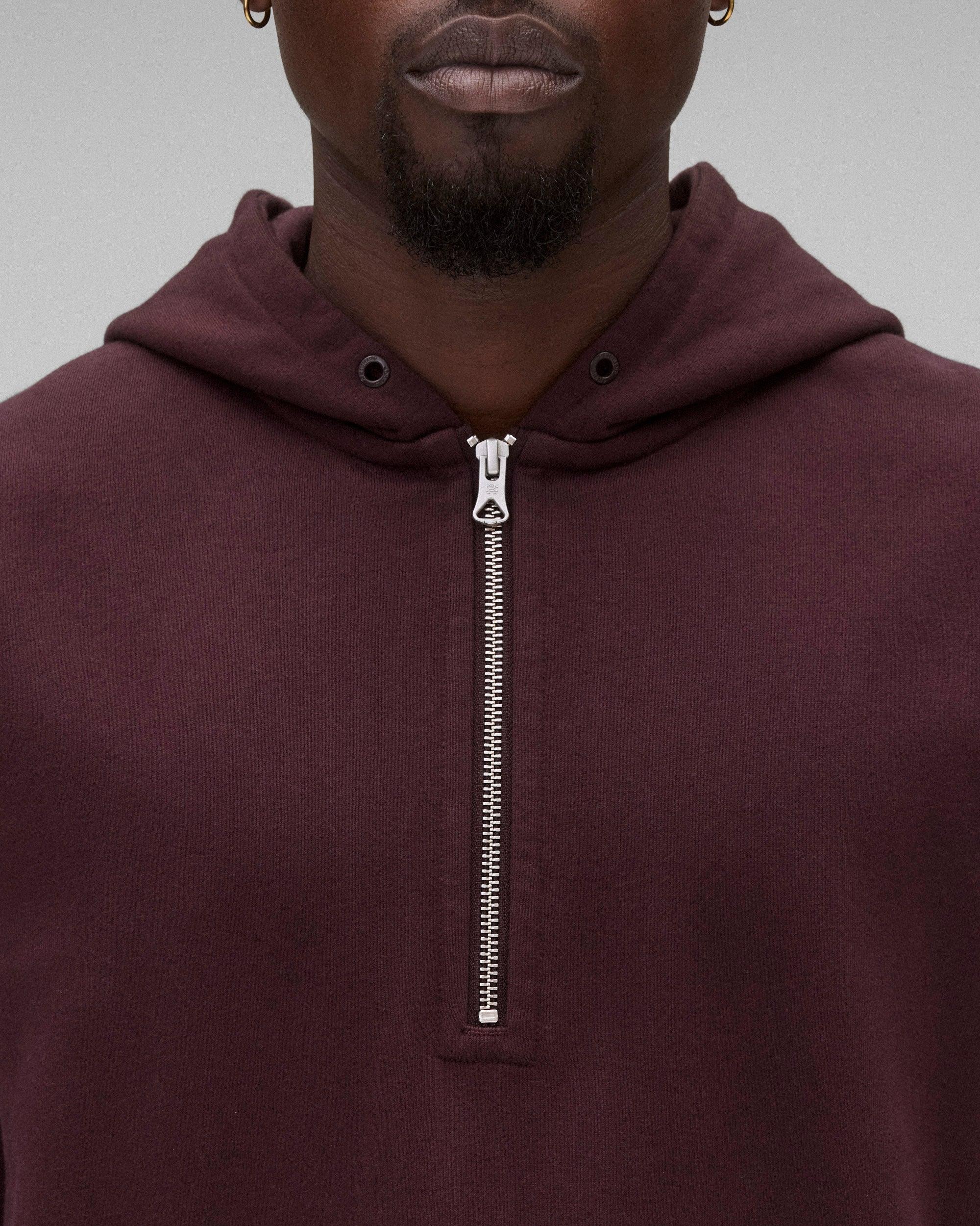 Midweight Terry Half Zip Standard Hoodie Male Product Image