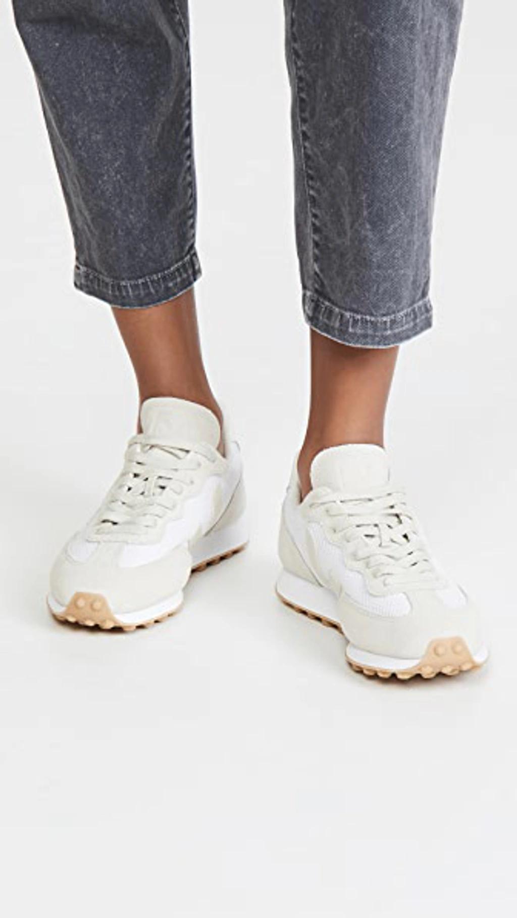 VEJA Two-tones Polyester And Suede Rio Branco Sneakers In Natural Product Image