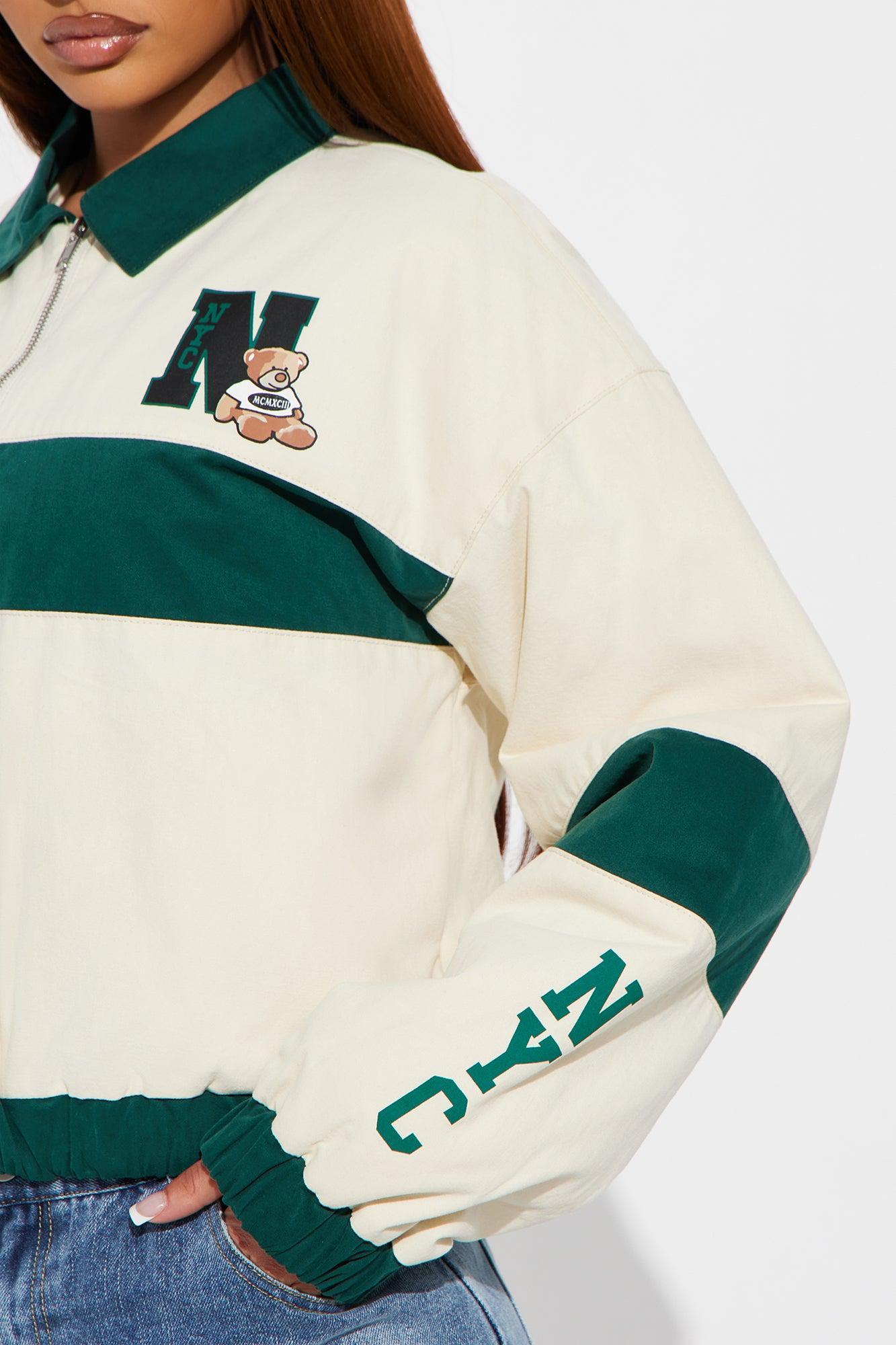 New York Club Varsity Jacket - Green/combo Product Image