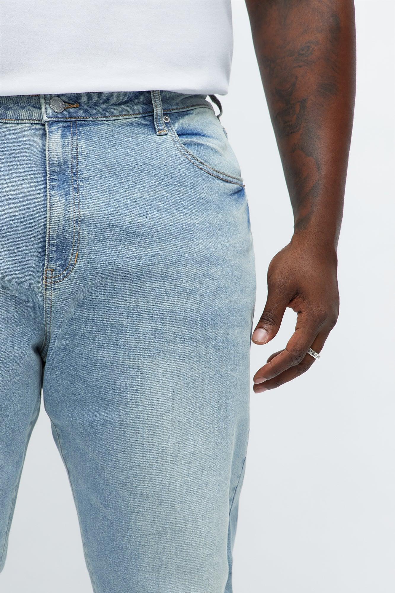 Stacked Slim Flare Lowkey I'm Vibing Jeans - Light Blue Wash Product Image