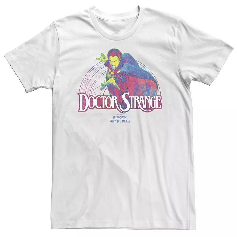 Big & Tall Doctor Strange Movie 2 Neon Strange Pose Tee, Men's, Size: XXL Tall, White Product Image