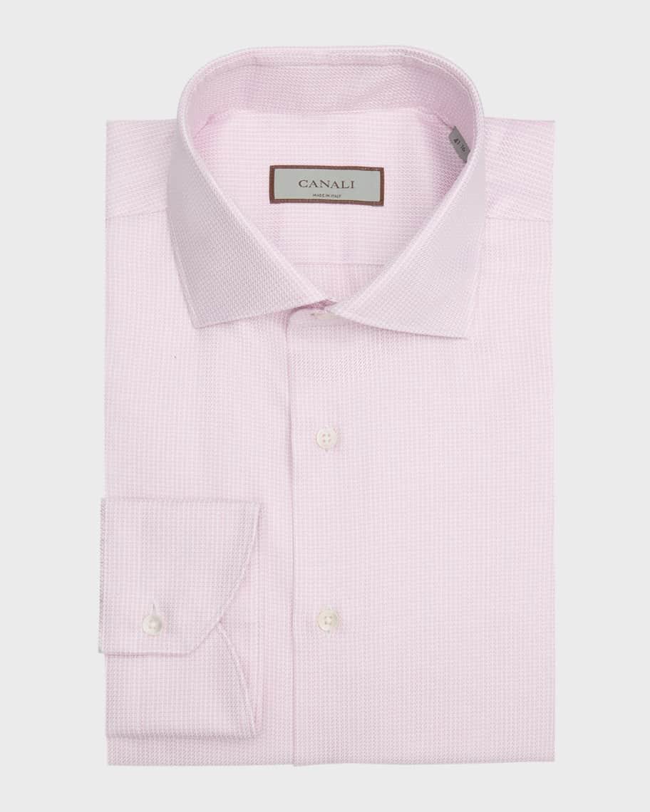 Mens Cotton Micro-Structure Dress Shirt Product Image