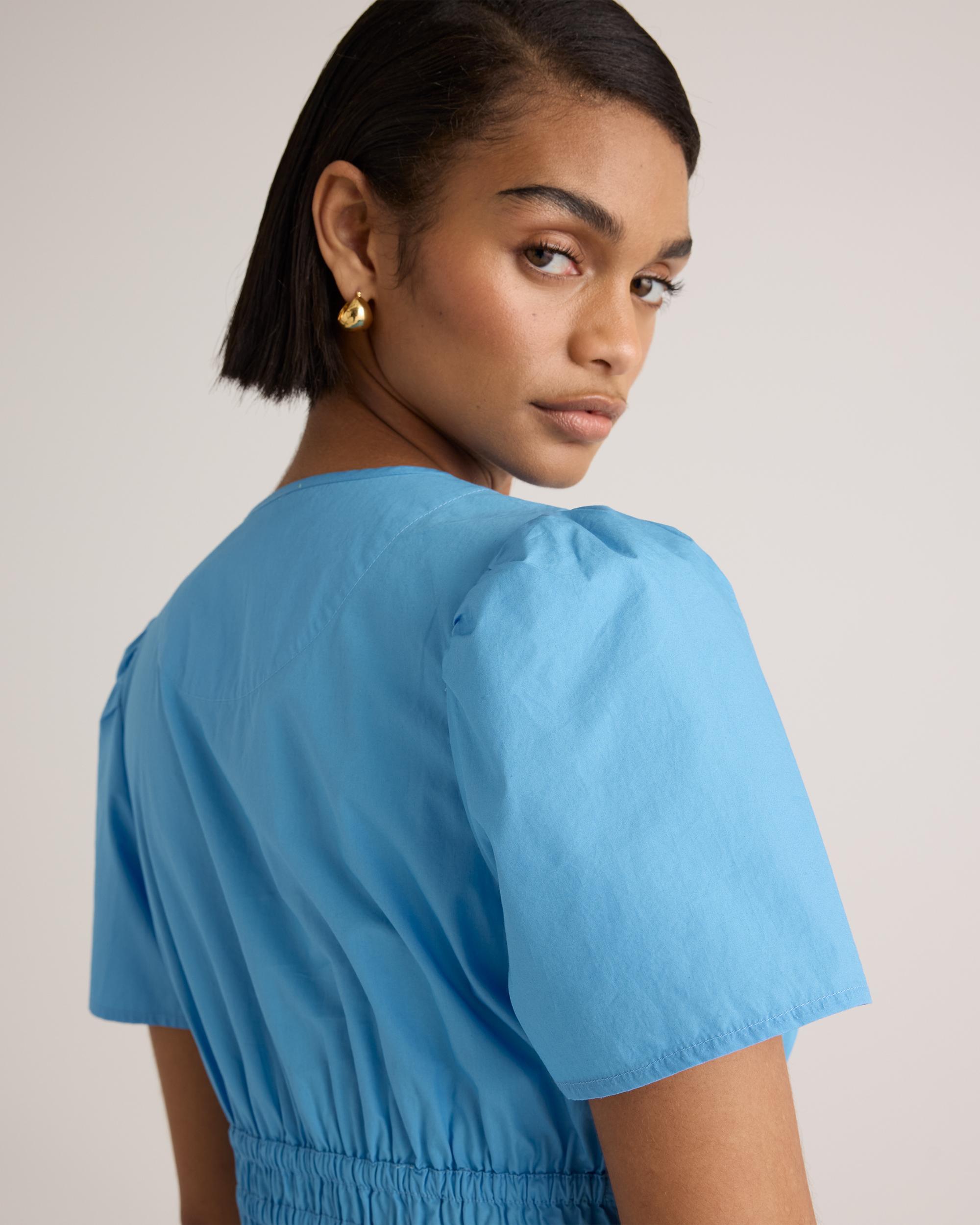 Quince | Women's Poplin Tiered Mini Dress Size XL, Organic Cotton Product Image