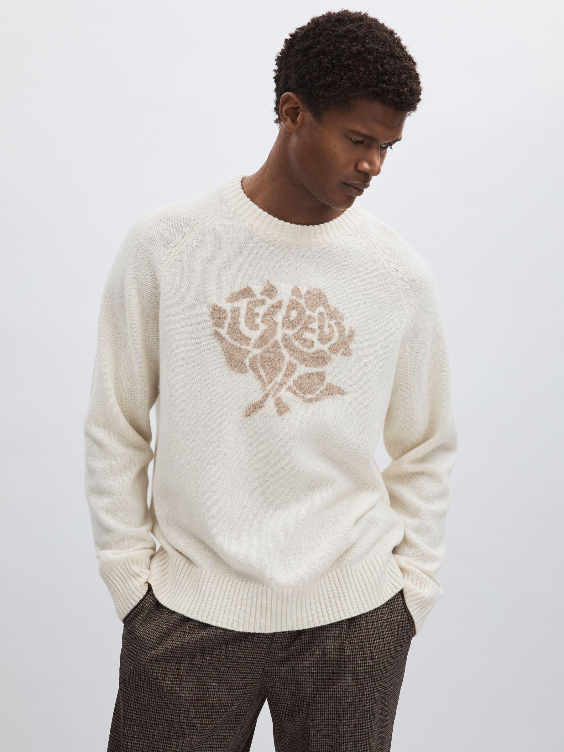 Les Deux Rose-Jacquard Jumper in Sand/Ivory Product Image