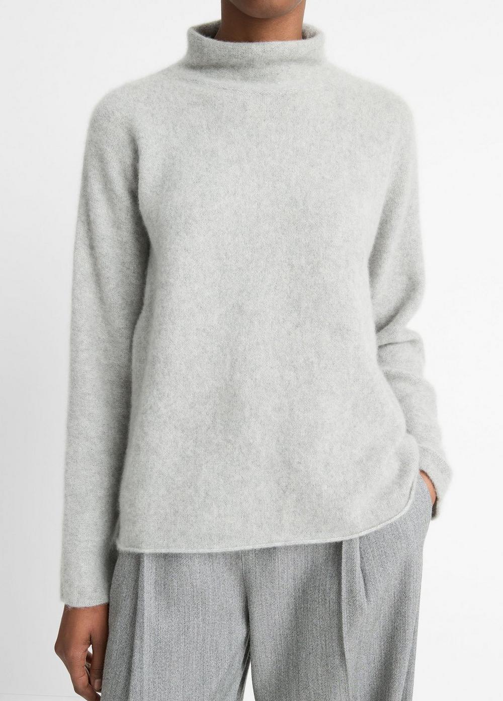 Cashmere Boxy Turtleneck Sweater Product Image
