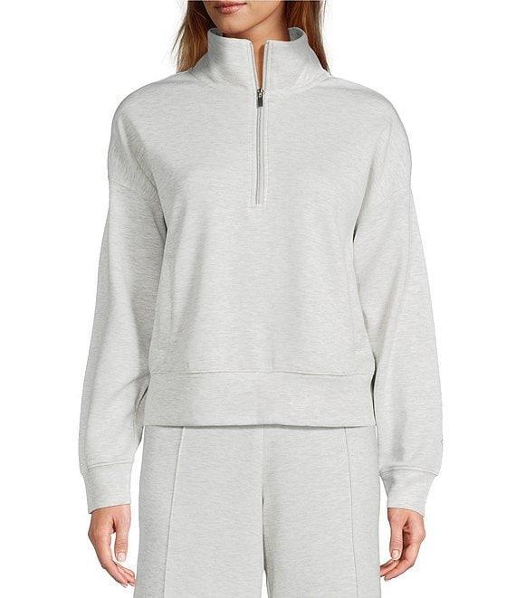 Antonio Melani Active Coordinating Stand Collar Long Sleeve Half Zip Sweatshirt Product Image