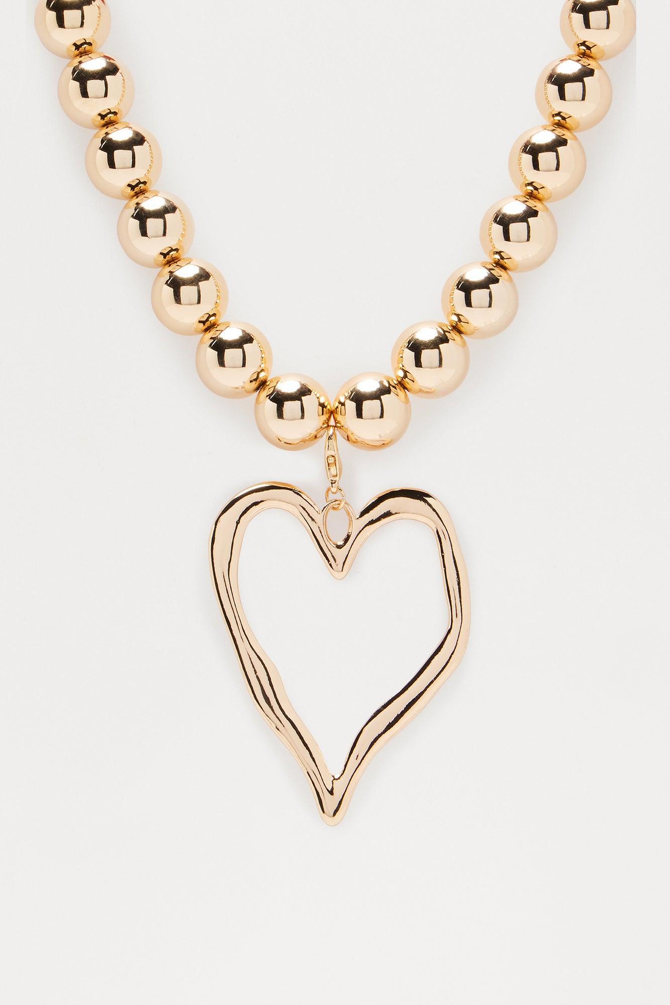 Jolie Hearts Pendant Necklaces - Gold Female Product Image