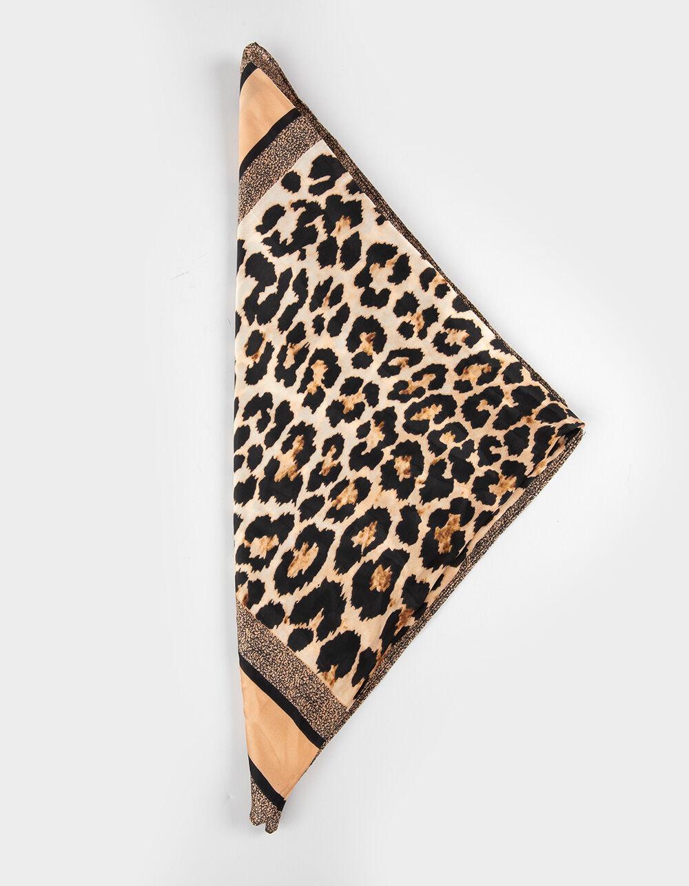FULL TILT Leopard Print Satin Scarf - LEOPARD Product Image