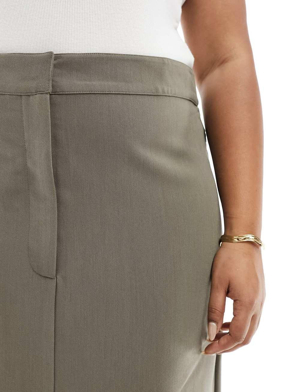 4th & Reckless Plus exclusive tailored column maxi skirt Product Image