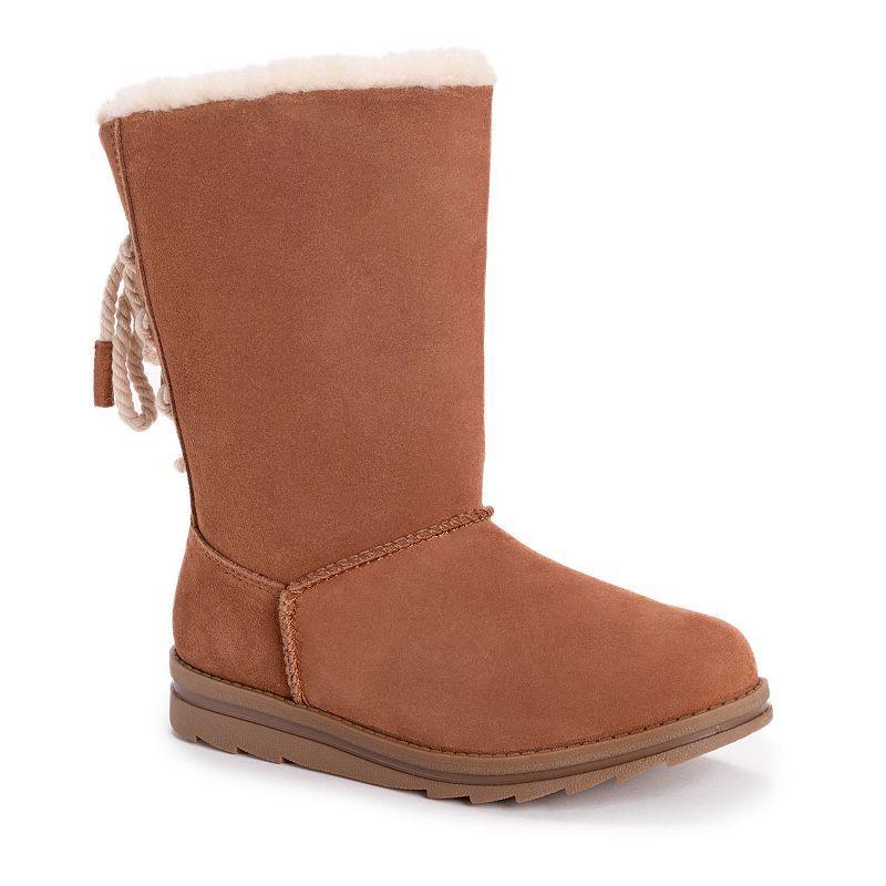 MUK LUKS Ziggy Rodeo Womens Suede Winter Boots Red Product Image