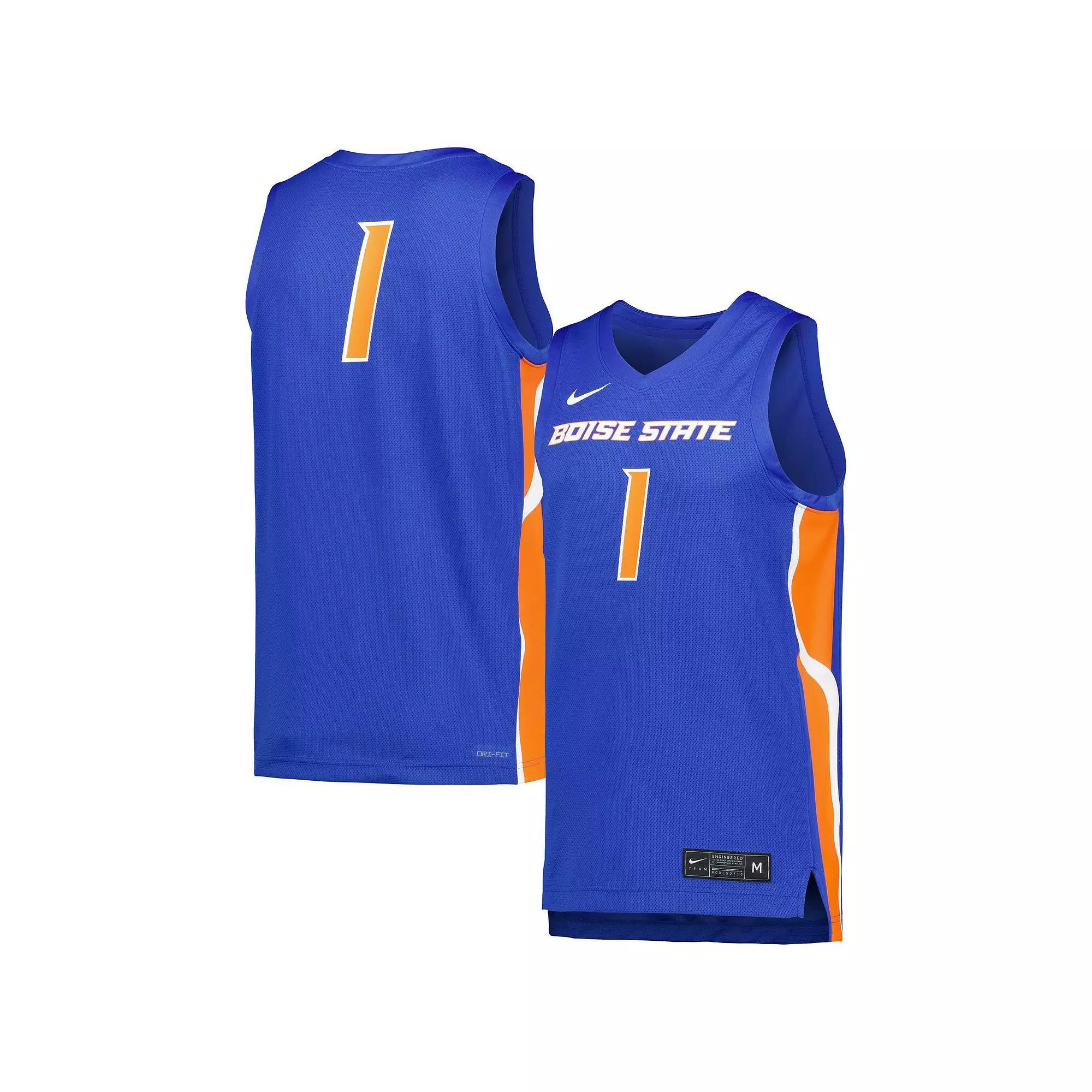 Men's Nike Royal Boise State Broncos Replica Basketball Jersey, Size: Large, Blue Product Image