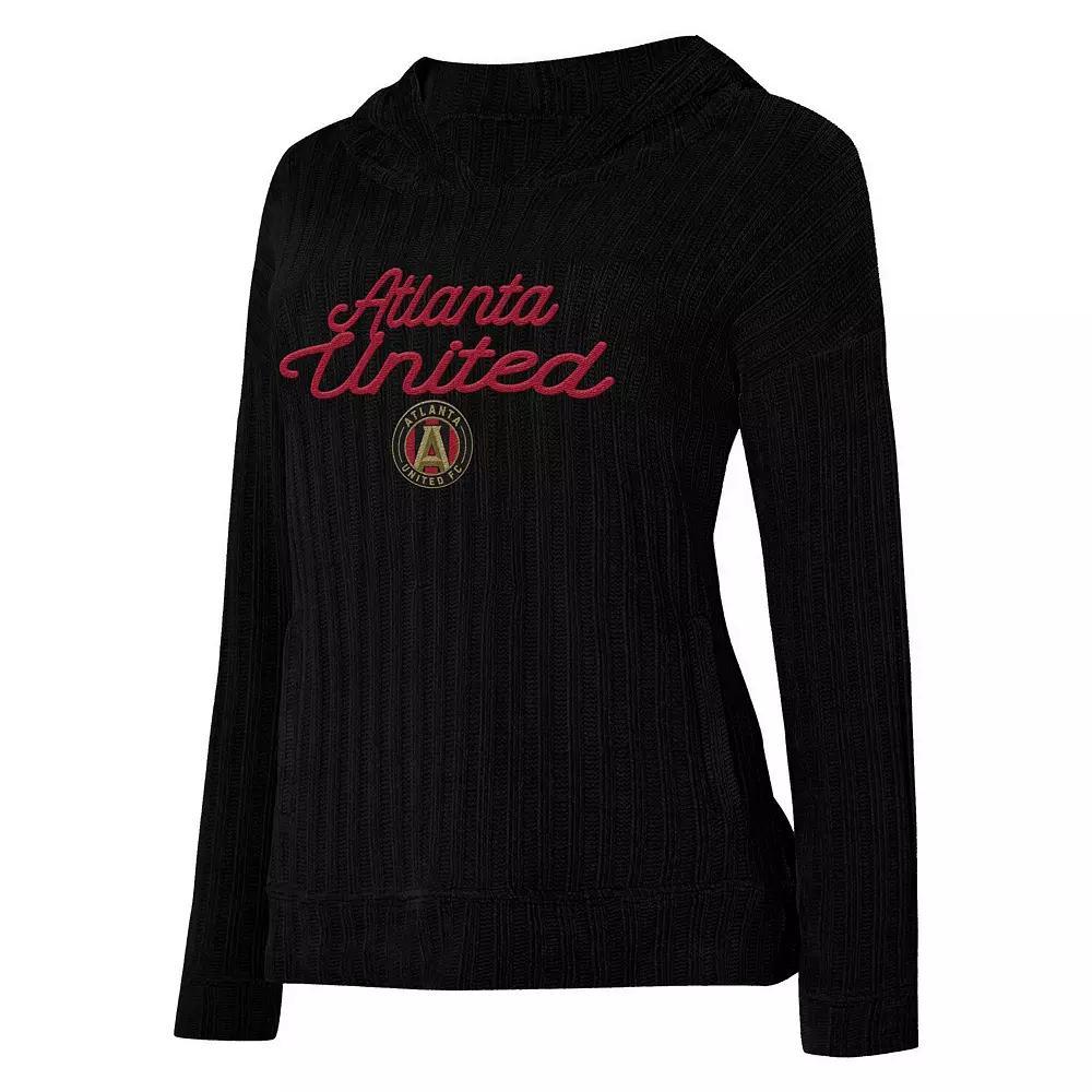 Womens Concepts Sport Black Atlanta United FC Linger Long Sleeve Hooded Top Product Image