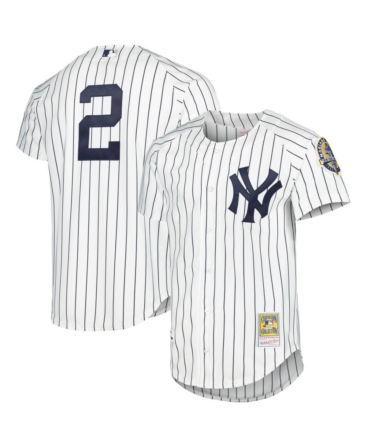 Men's Mitchell & Ness Derek Jeter White New York Yankees Cooperstown Collection Authentic Jersey, Size: 36 Product Image