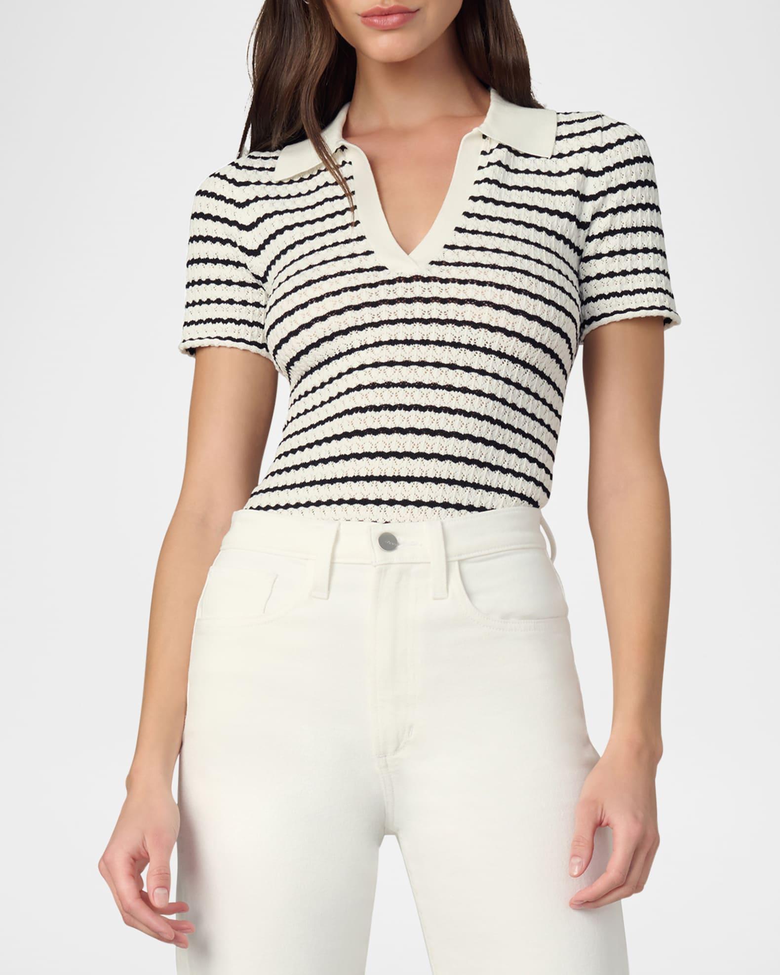 The Jess Pointelle Polo Shirt Product Image