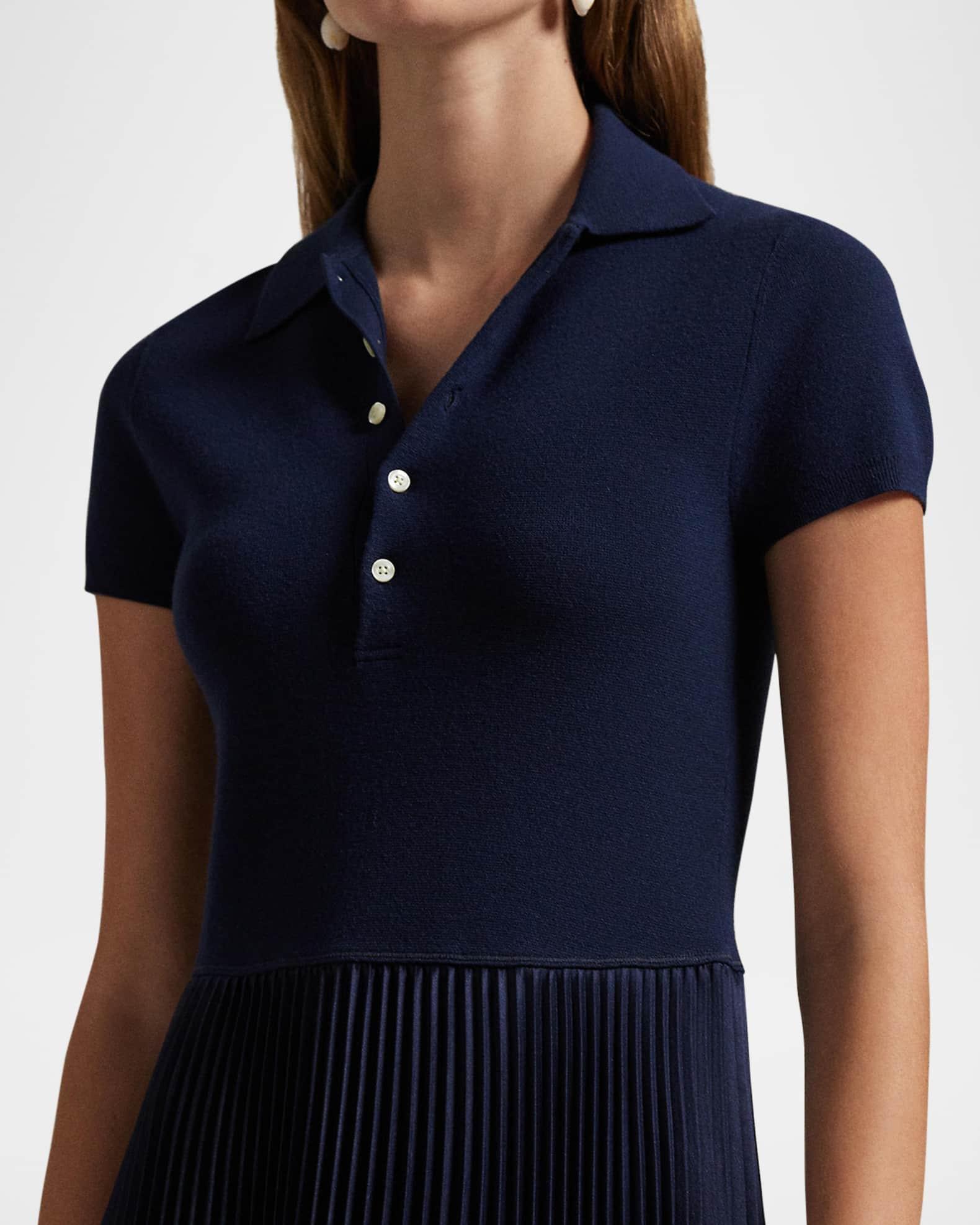 Polo Sweater-Bodice Dress Product Image