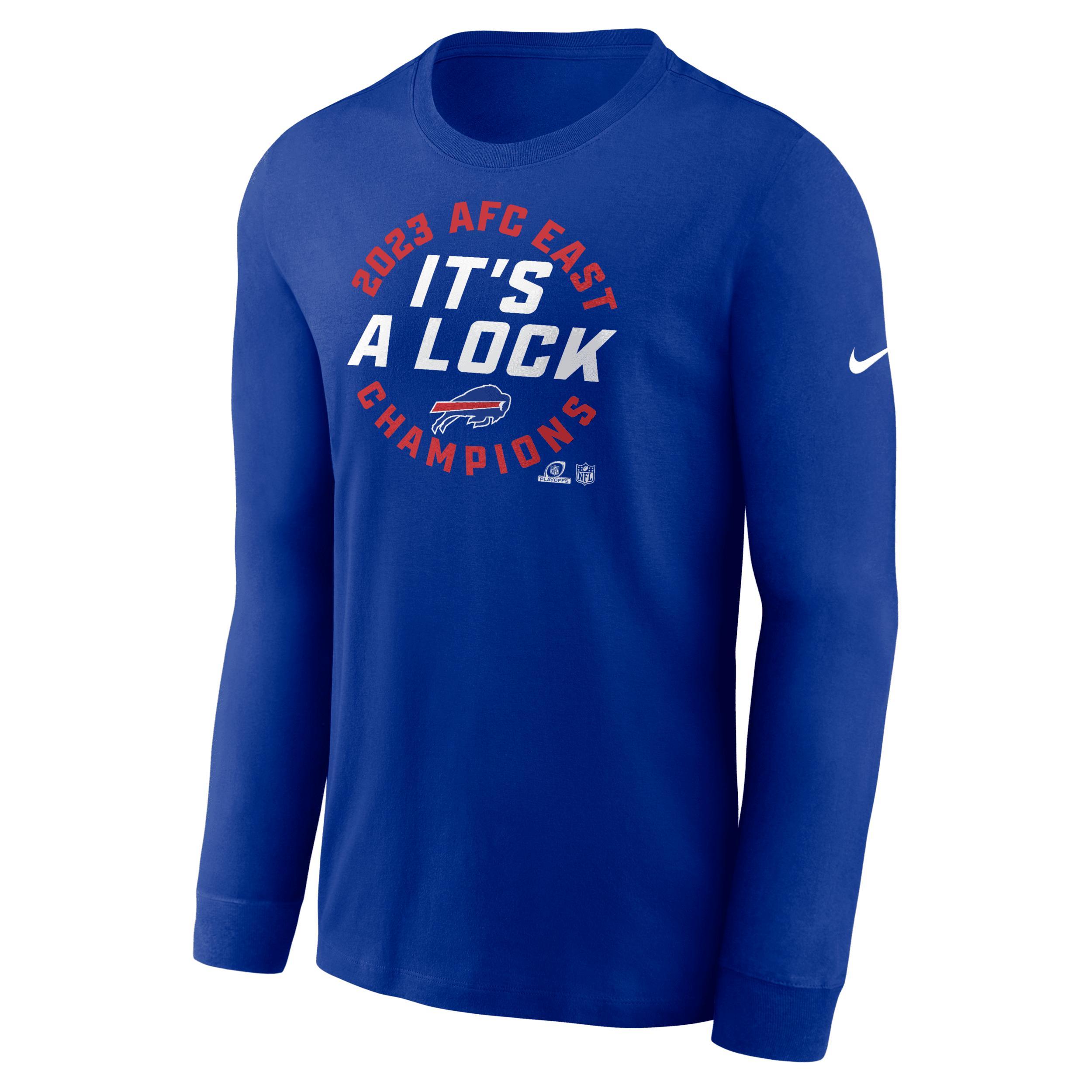 Mens Nike Royal Buffalo Bills 2023 Afc East Division Champions Locker Room Trophy Collection Long Sleeve T-shirt Product Image