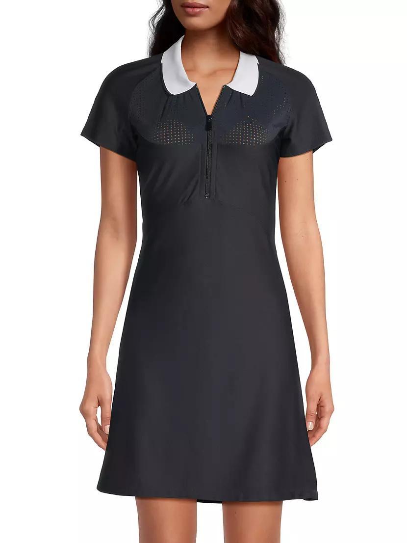 Mesh Zip Performance Minidress Product Image