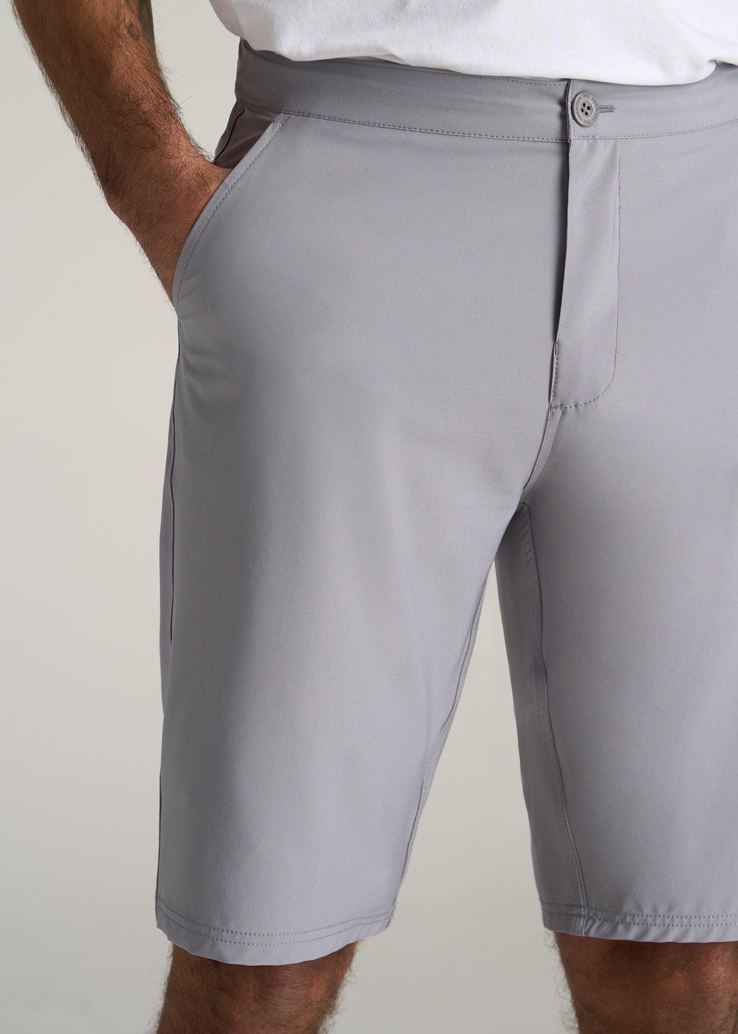 Hybrid Shorts for Tall Men in Ice Grey Product Image